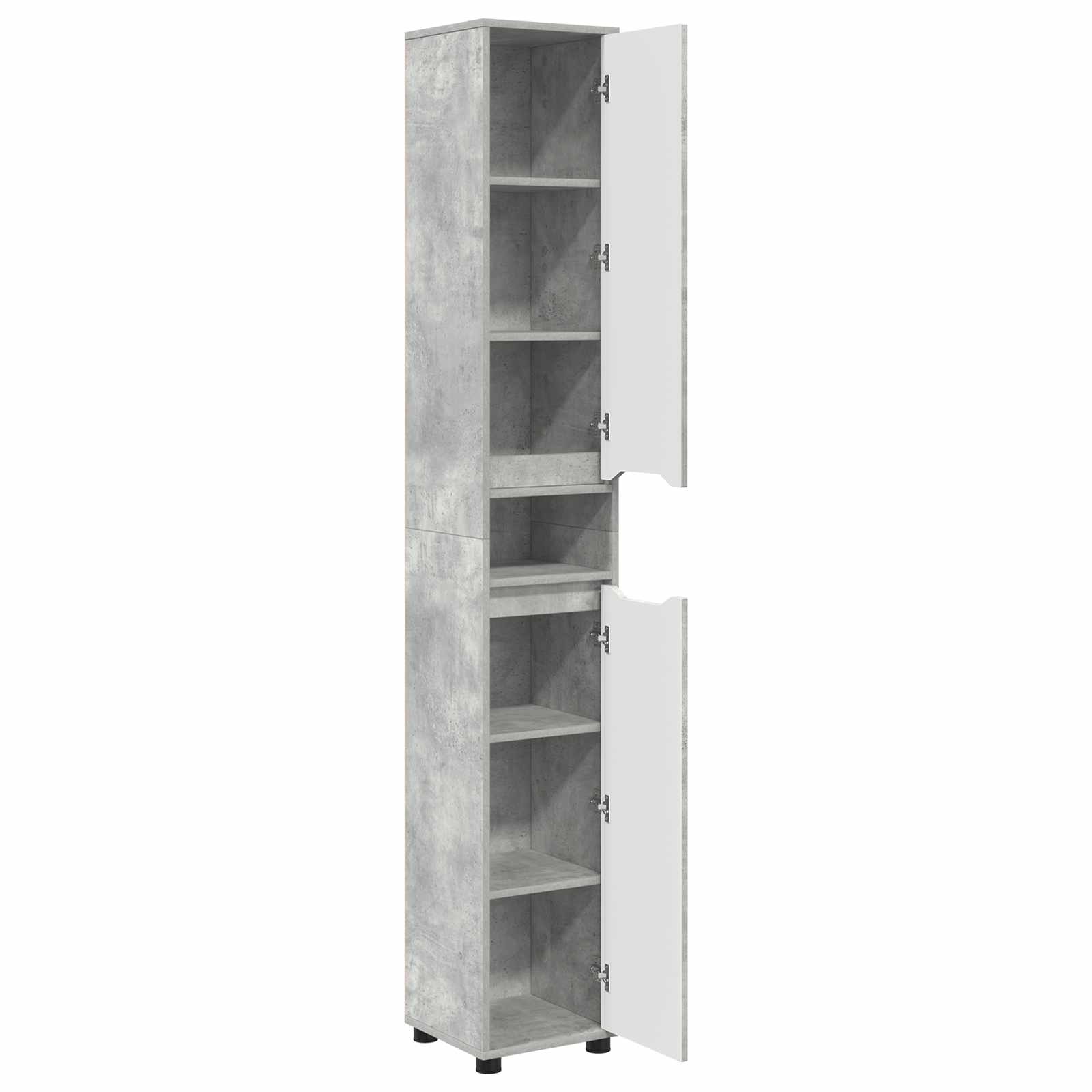 vidaXL Szafka Łazienkowa Betonowy szary 30,5 x 30 x 195 cm