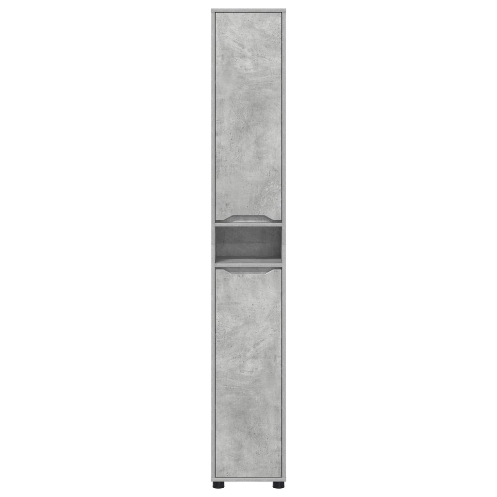 vidaXL Szafka Łazienkowa Betonowy szary 30,5 x 30 x 195 cm