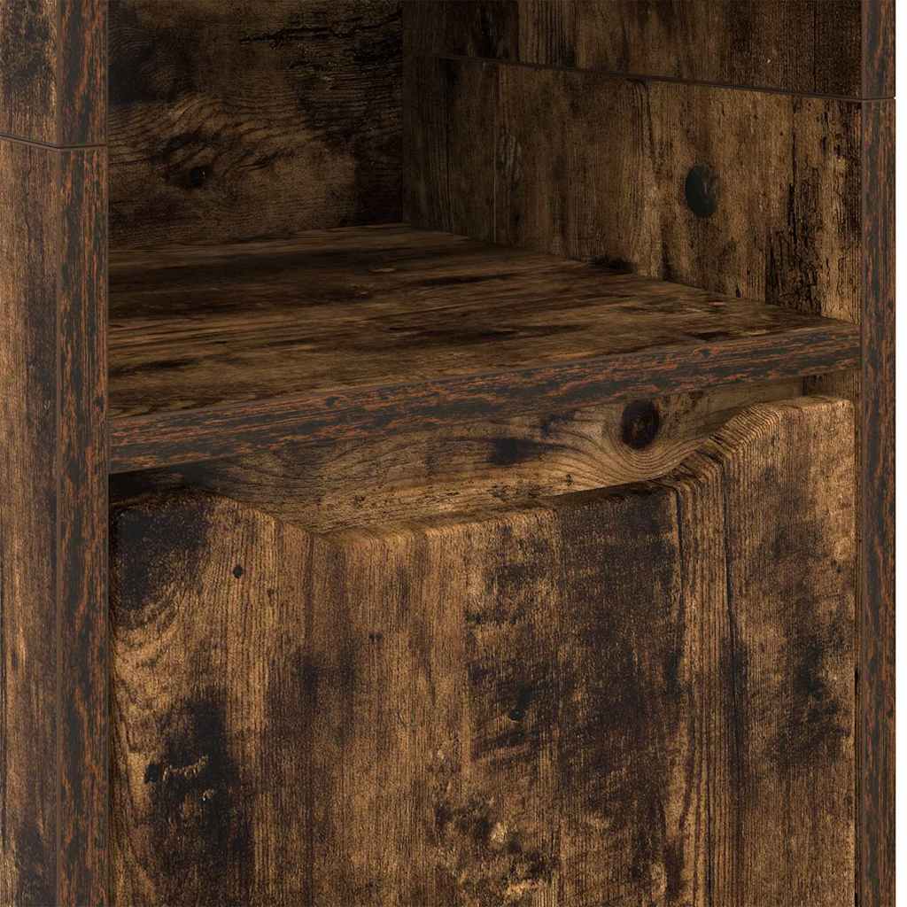 vidaXL Szafka Łazienkowa z półką Dąb wędzony 30,5 x 30 x 195 cm