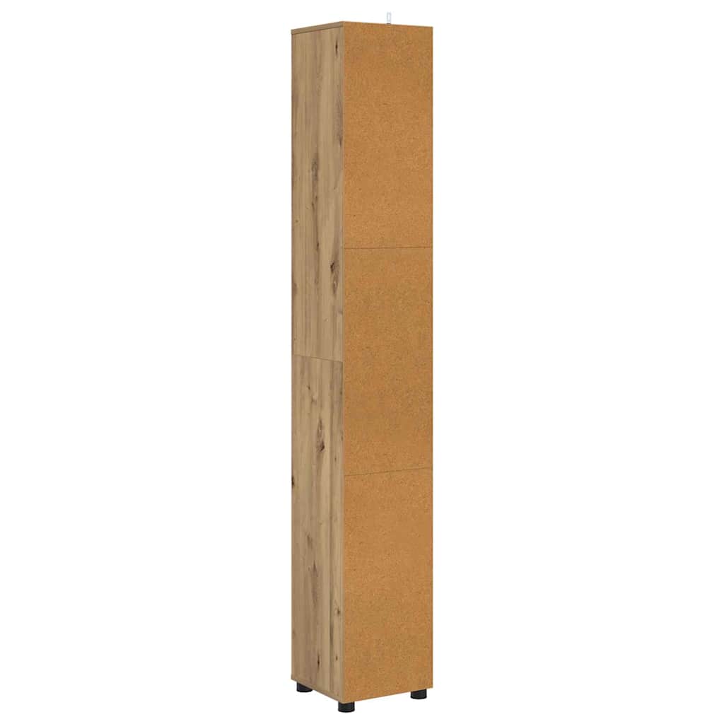 vidaXL Szafka Łazienkowa z półką Dąb rzemieślniczy 30,5 x 30 x 195 cm