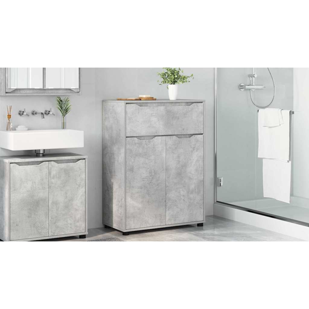 vidaXL Szafka Łazienkowa z półką Betonowy szary 72,5 x 36,5 x 100 cm