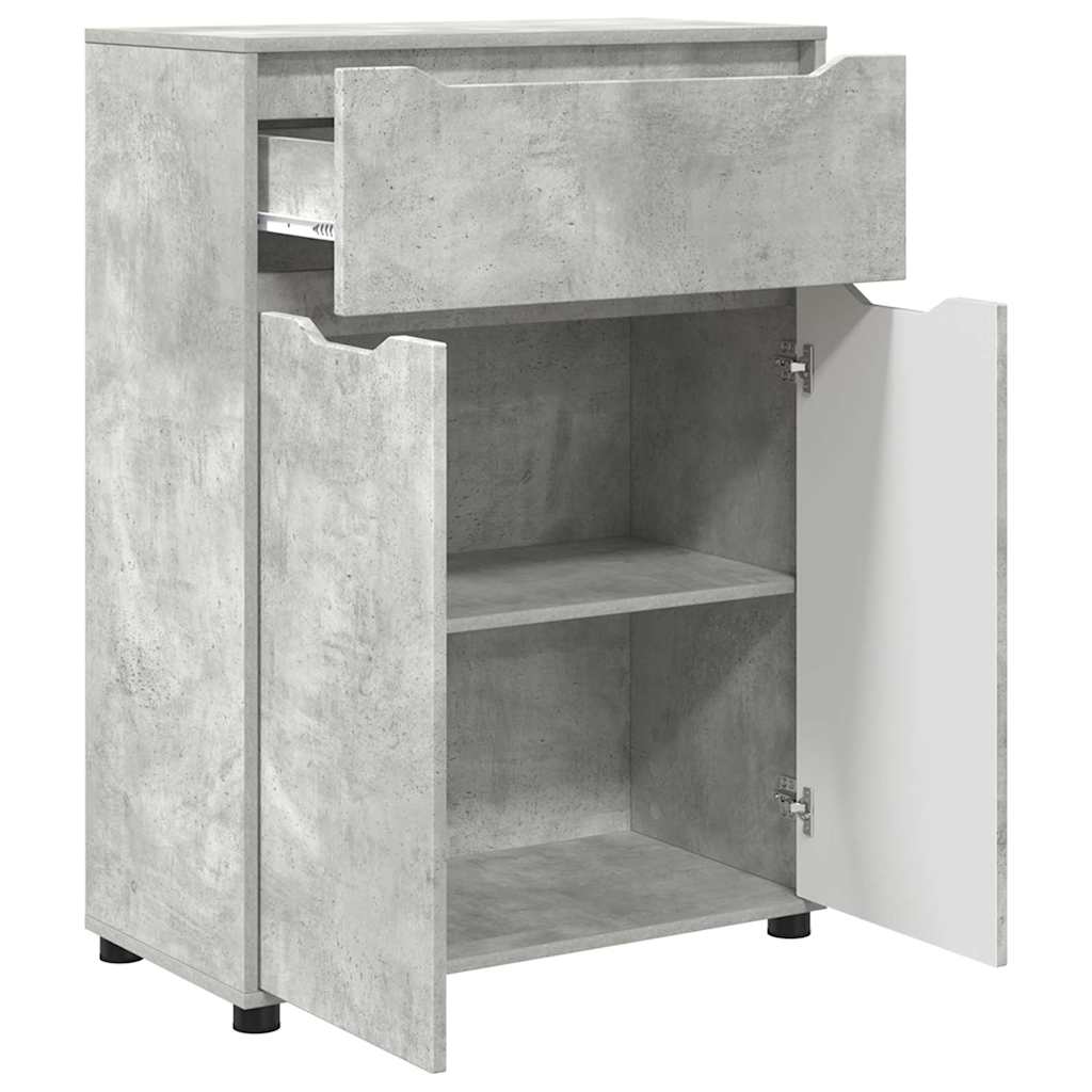 vidaXL Szafka Łazienkowa z półką Betonowy szary 72,5 x 36,5 x 100 cm