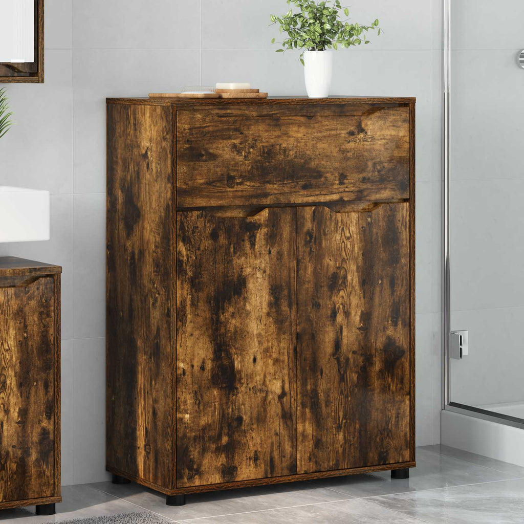 vidaXL Szafka Łazienkowa Dąb wędzony 72,5 x 36,5 x 100 cm
