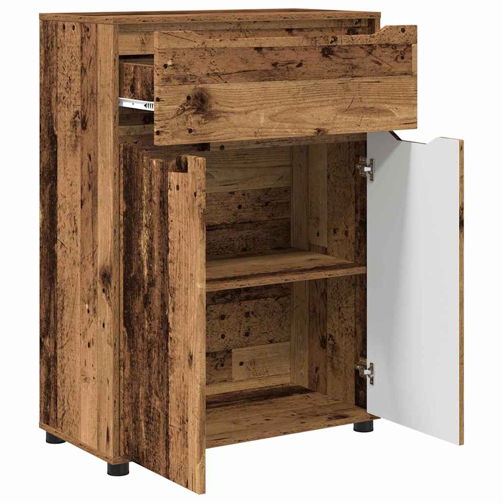 vidaXL Szafka Łazienkowa z szufladą Stare drewno 72,5 x 36,5 x 100 cm