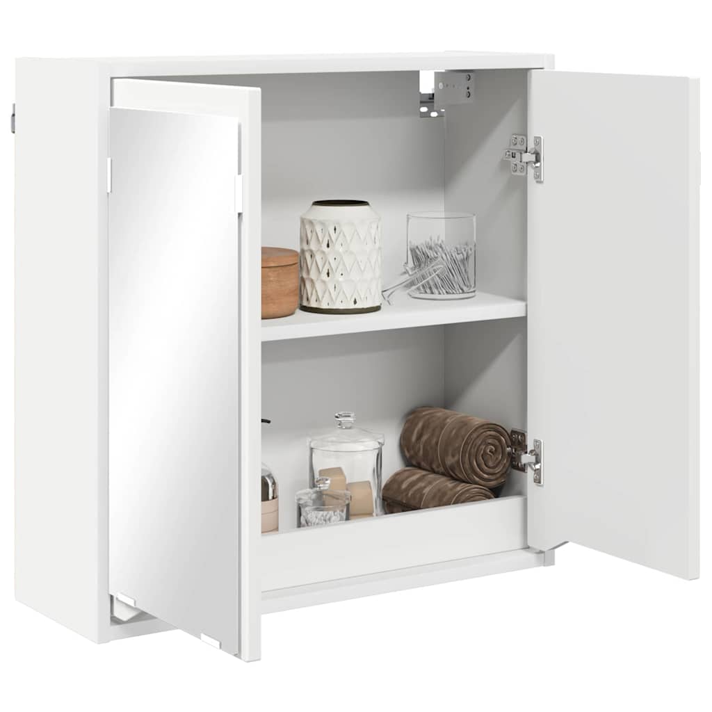vidaXL Szafka z lustrem do łazienki z półką Biały 60 x 20 x 60 cm