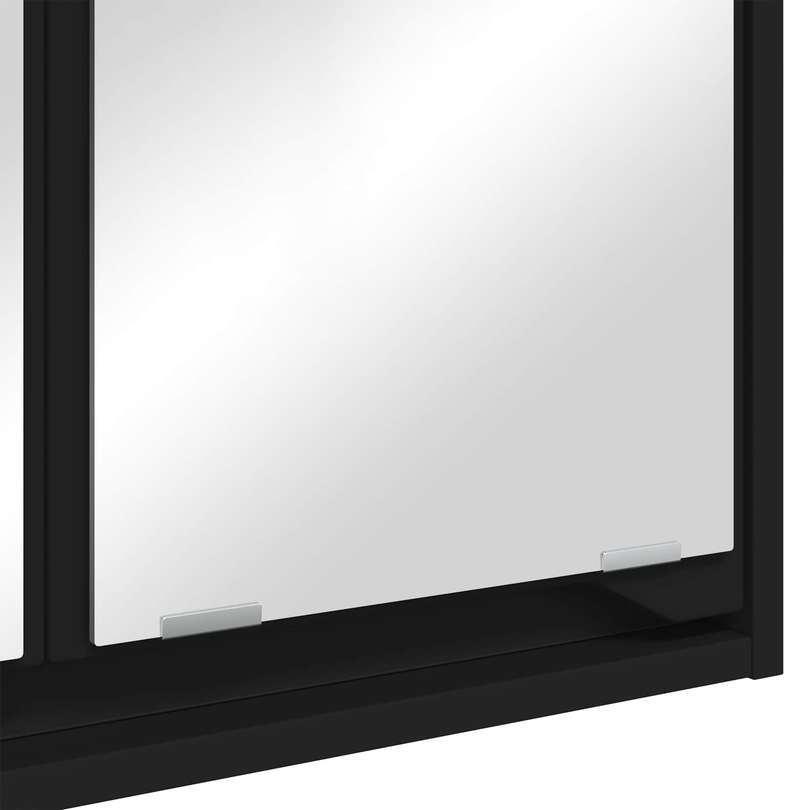 vidaXL Szafka z lustrem do łazienki Czarny 60 x 20 x 60 cm