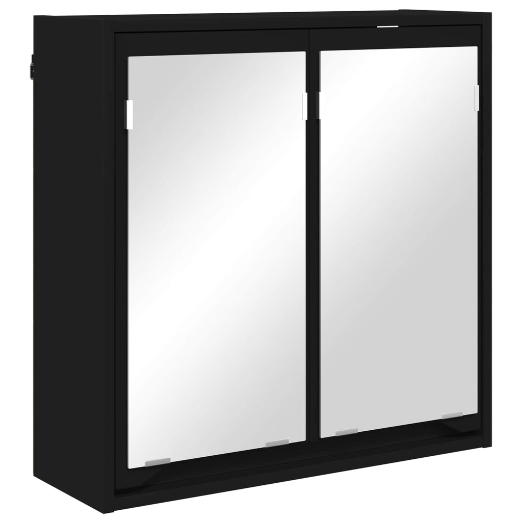 vidaXL Szafka z lustrem do łazienki Czarny 60 x 20 x 60 cm
