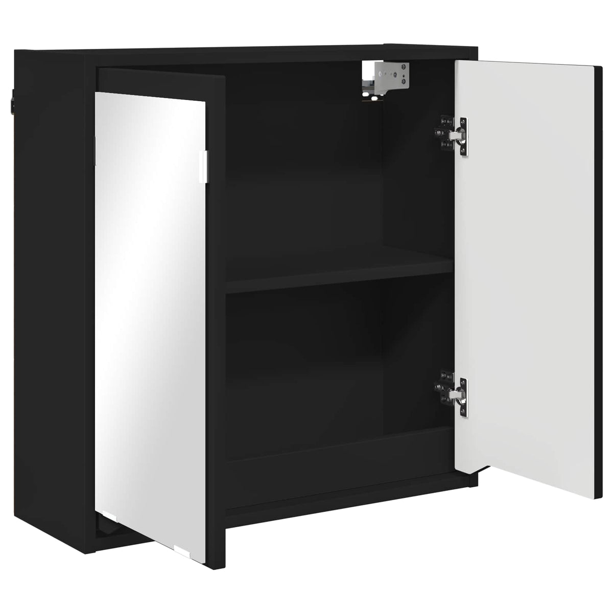 vidaXL Szafka z lustrem do łazienki Czarny 60 x 20 x 60 cm