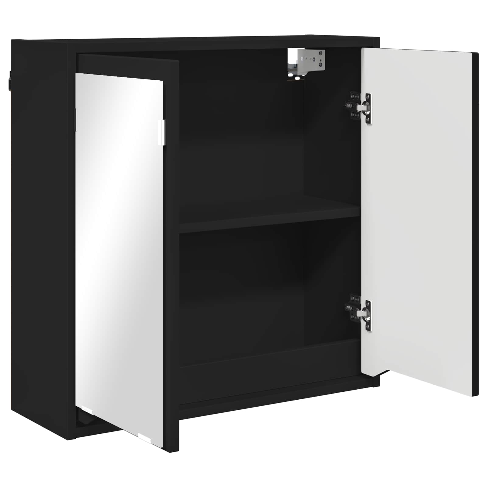 vidaXL Szafka z lustrem do łazienki Czarny 60 x 20 x 60 cm
