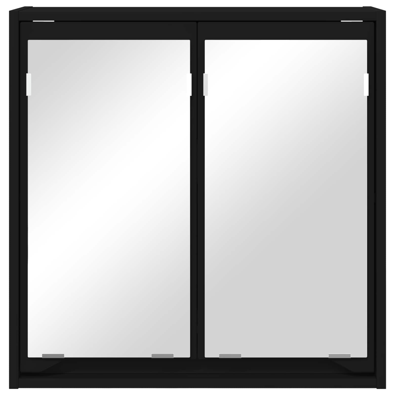 vidaXL Szafka z lustrem do łazienki Czarny 60 x 20 x 60 cm