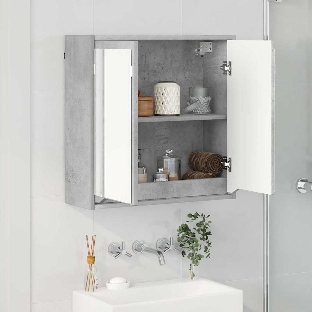 vidaXL Szafka z lustrem do łazienki Betonowy szary 60 x 20 x 60 cm