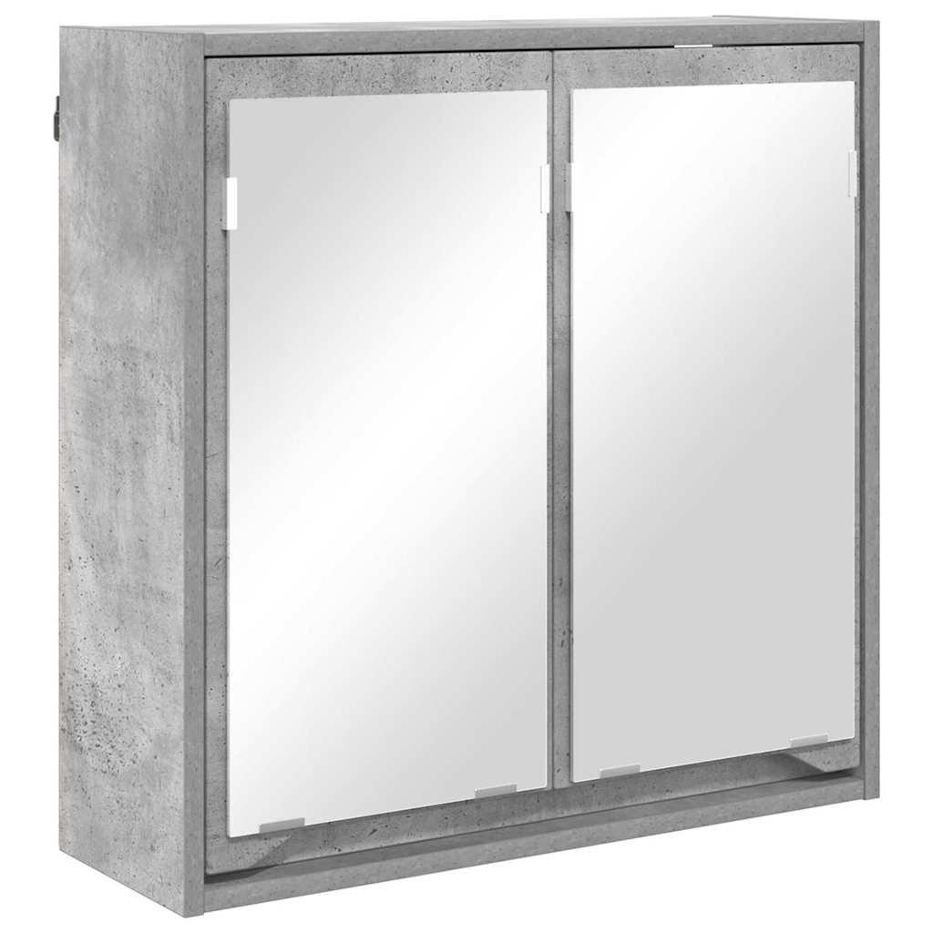 vidaXL Szafka z lustrem do łazienki Betonowy szary 60 x 20 x 60 cm