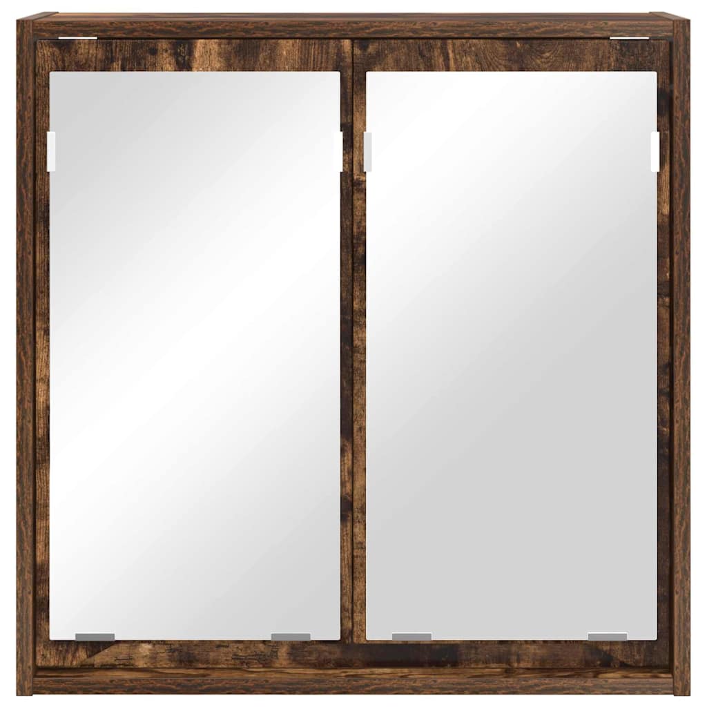 vidaXL Szafka z lustrem do łazienki Dąb wędzony 60 x 20 x 60 cm
