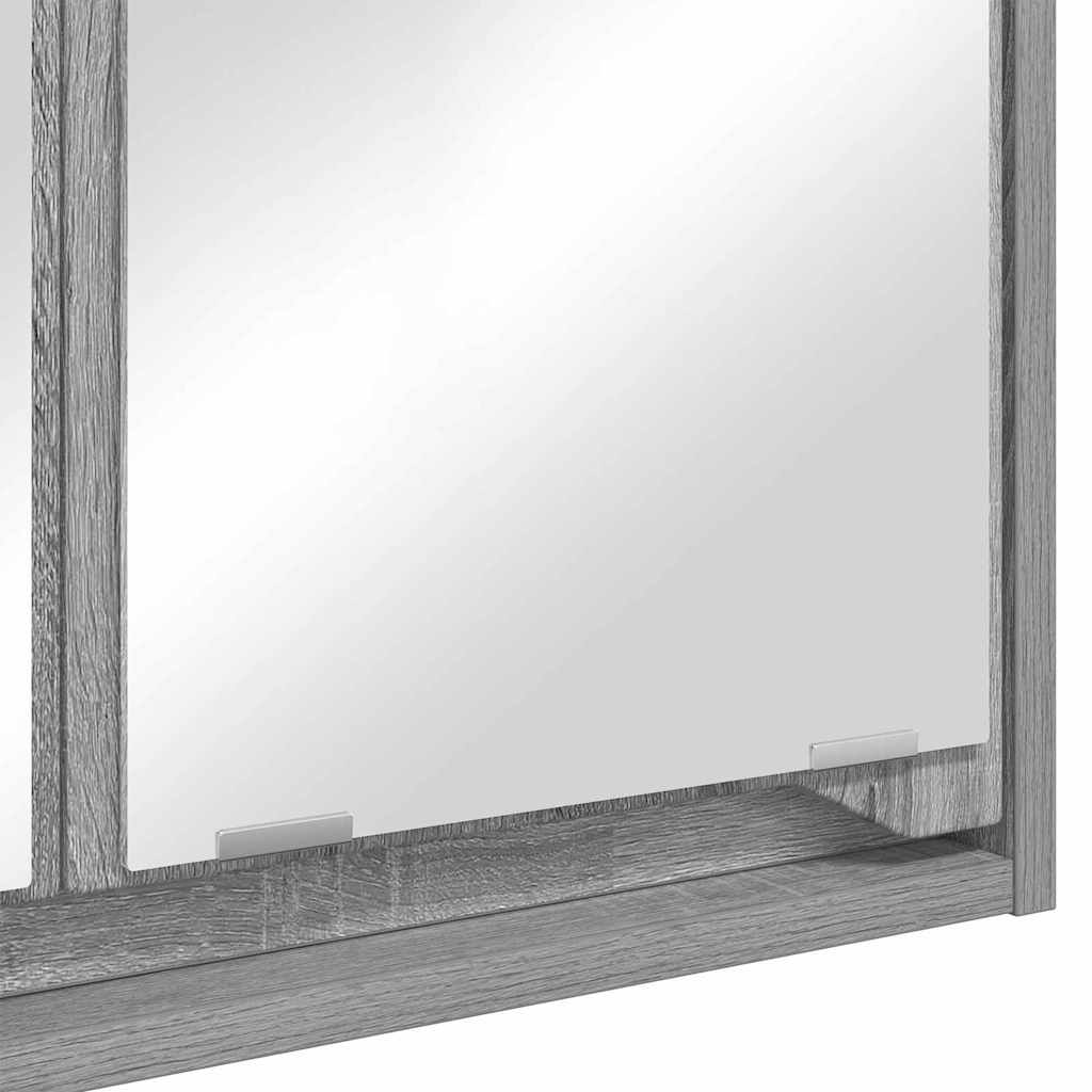 vidaXL Szafka z lustrem do łazienki Szary Sonoma 60 x 20 x 60 cm