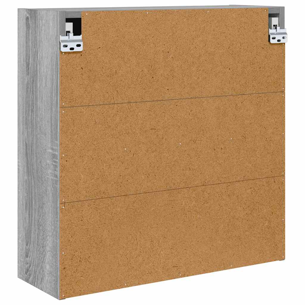 vidaXL Szafka z lustrem do łazienki Szary Sonoma 60 x 20 x 60 cm