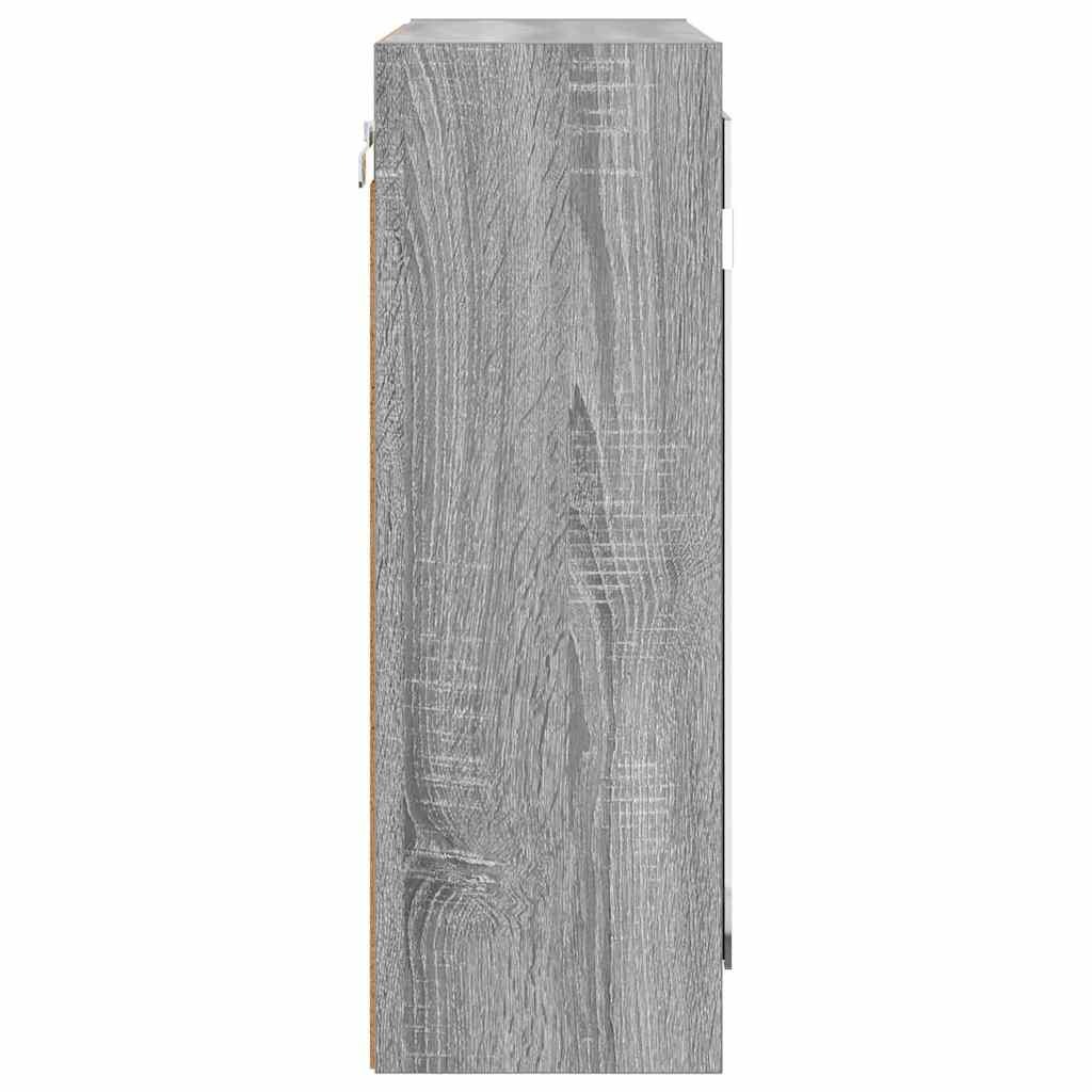 vidaXL Szafka z lustrem do łazienki Szary Sonoma 60 x 20 x 60 cm
