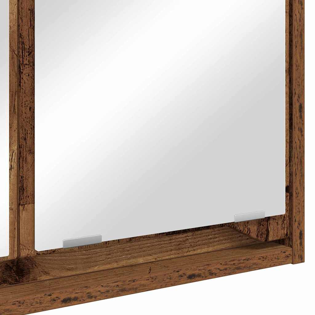 vidaXL Szafka z lustrem do łazienki Stare drewno 60 x 20 x 60 cm