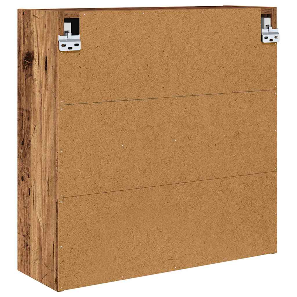 vidaXL Szafka z lustrem do łazienki Stare drewno 60 x 20 x 60 cm