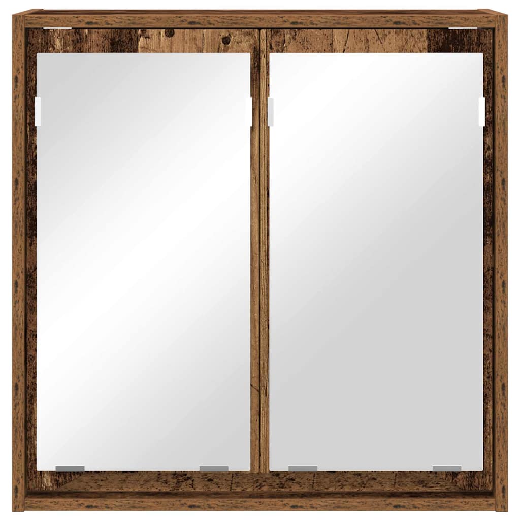 vidaXL Szafka z lustrem do łazienki Stare drewno 60 x 20 x 60 cm