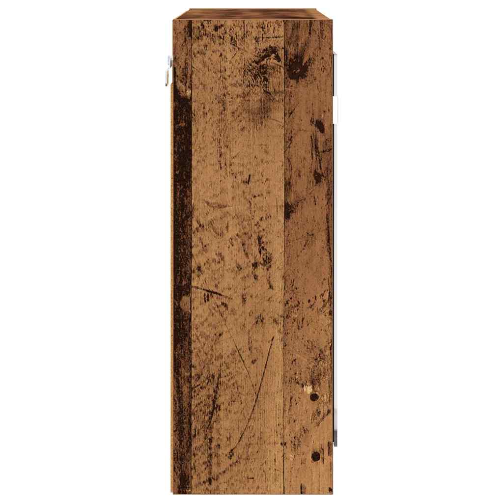 vidaXL Szafka z lustrem do łazienki Stare drewno 60 x 20 x 60 cm