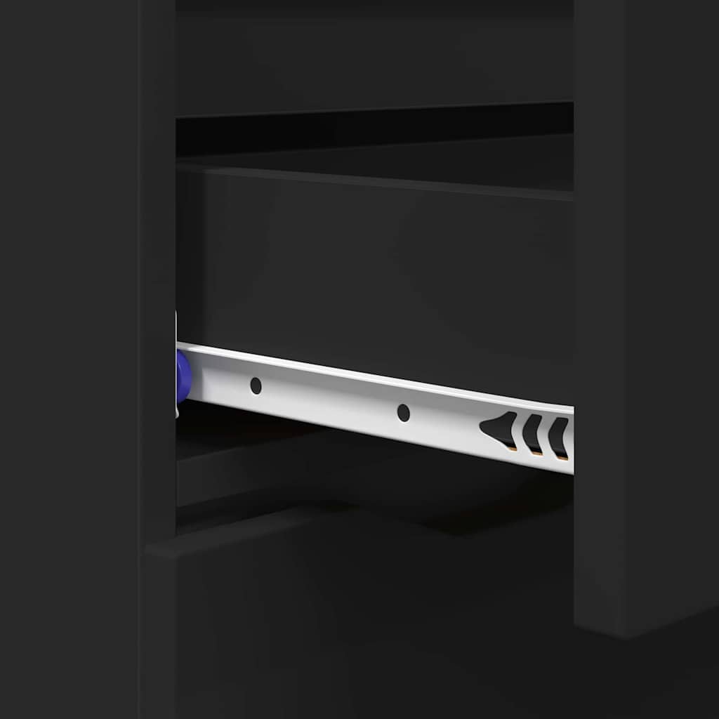 vidaXL Bufet z szufladą Czarny 100 x 30 x 65,6 Materiał drewnopochodny