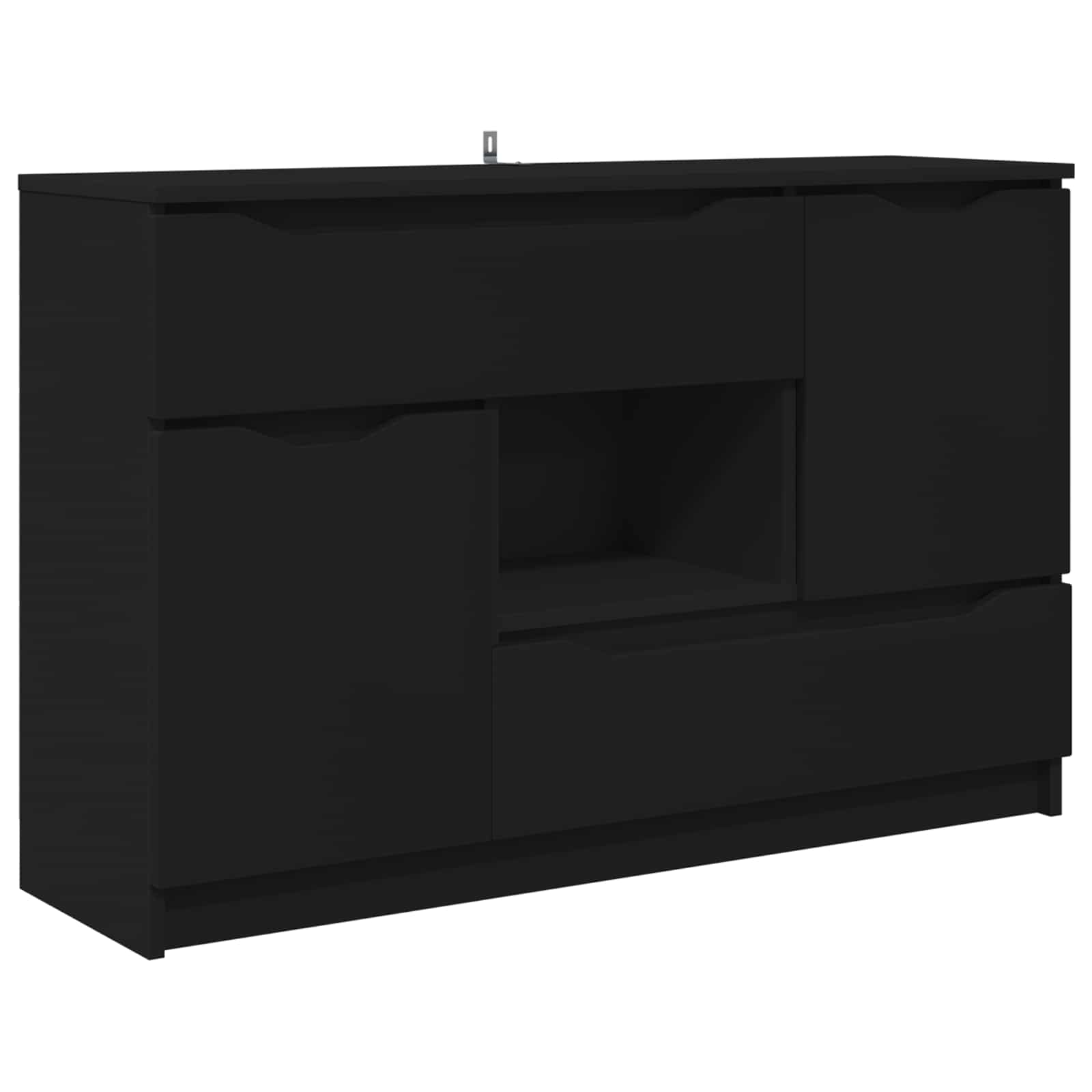 vidaXL Bufet Czarny 100 x 30 x 65,6 Drewno inżynieryjne