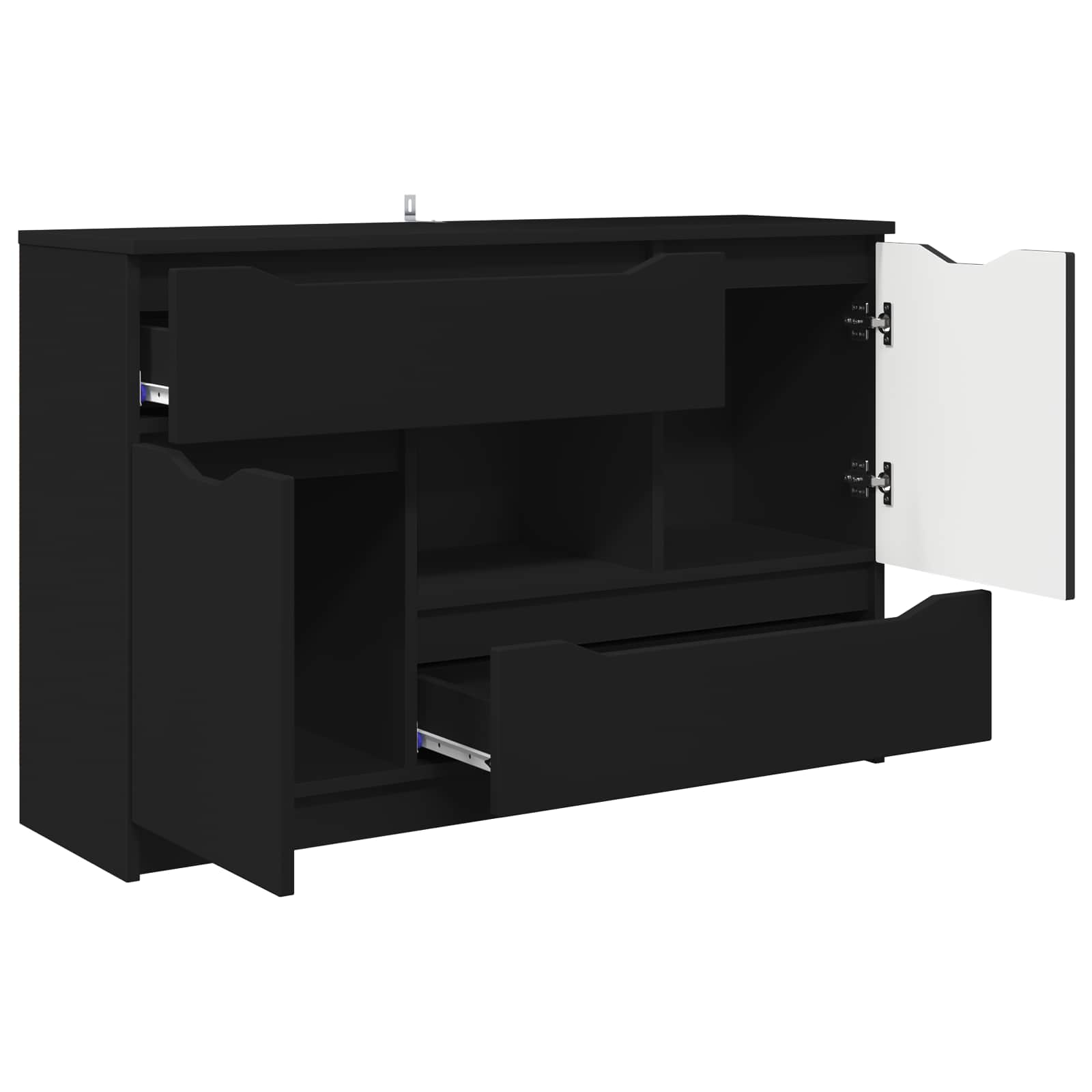 vidaXL Bufet Czarny 100 x 30 x 65,6 Drewno inżynieryjne
