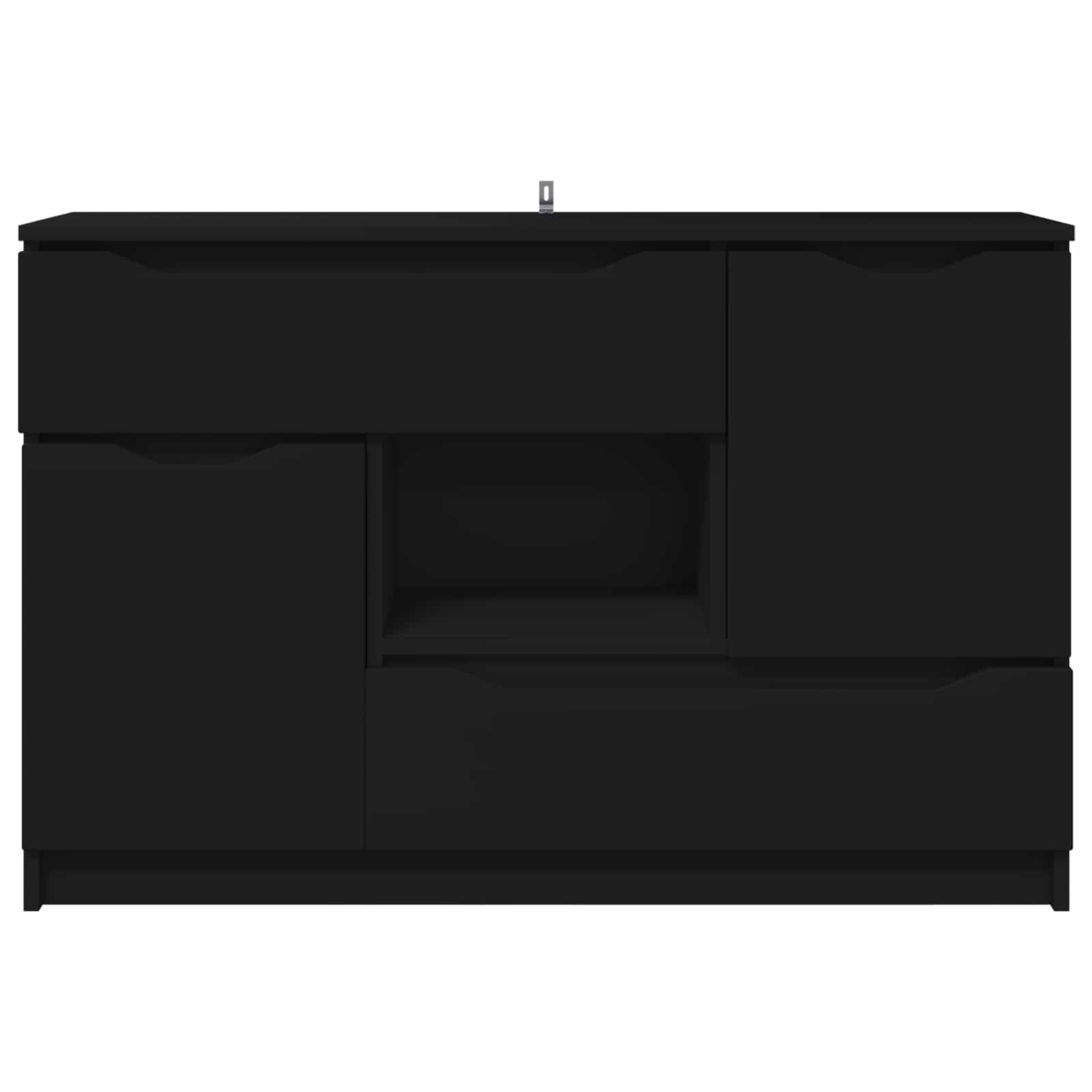vidaXL Bufet Czarny 100 x 30 x 65,6 Drewno inżynieryjne