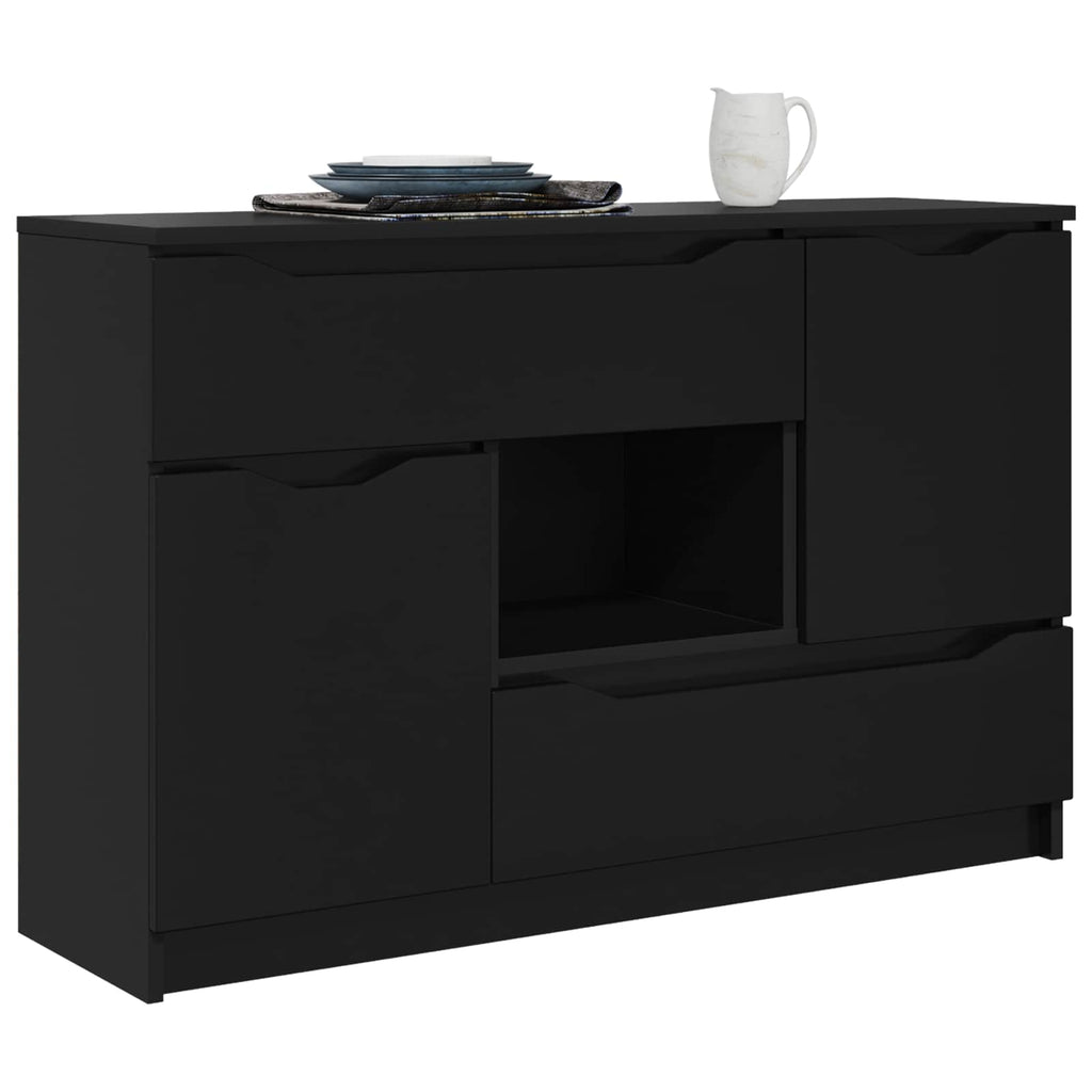 vidaXL Bufet Czarny 100 x 30 x 65,6 Drewno inżynieryjne