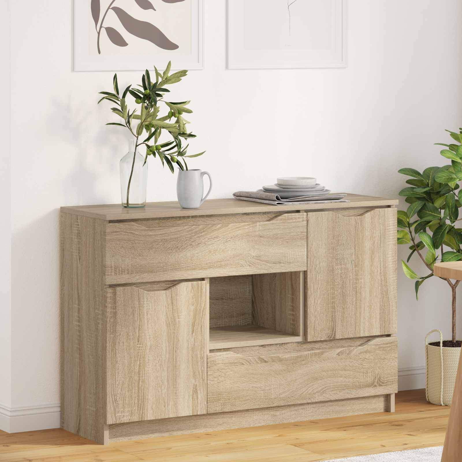 vidaXL Bufet Dąb Sonoma 100 x 30 x 65,6 Drewno inżynieryjne