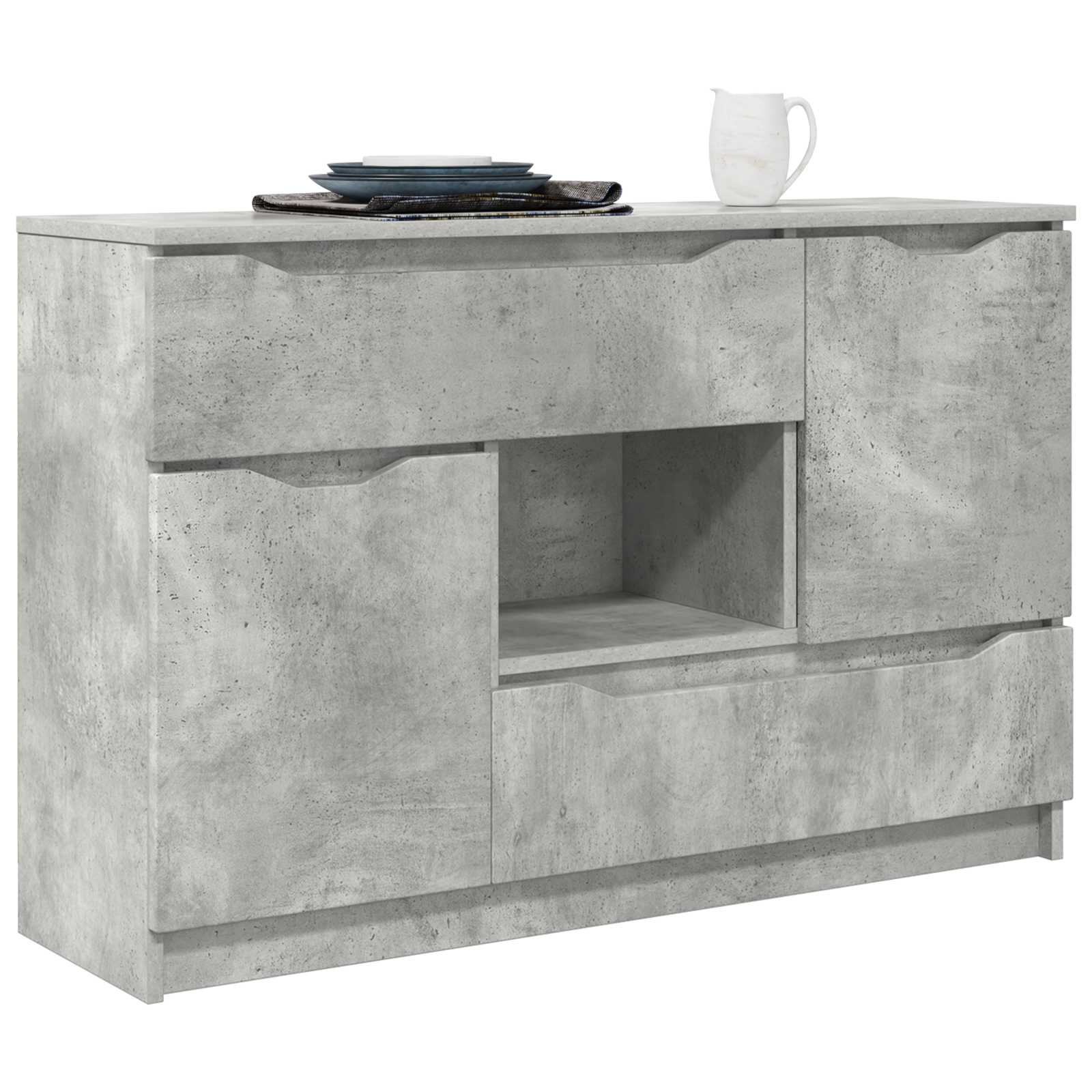 vidaXL Bufet Betonowy szary 100 x 30 x 65,6 Drewno inżynieryjne