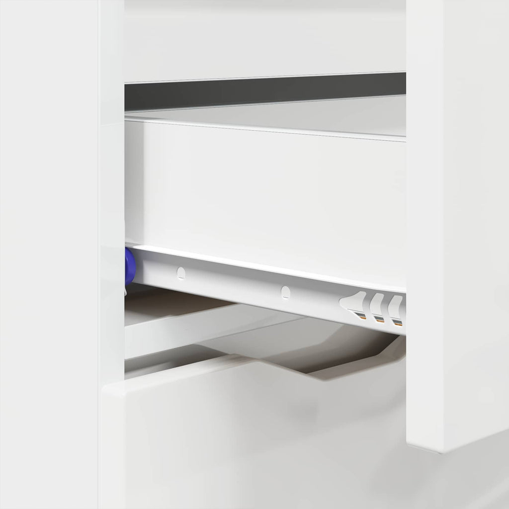 vidaXL Bufet Wysoki połysk biały 100 x 30 x 65,6 Drewno inżynieryjne