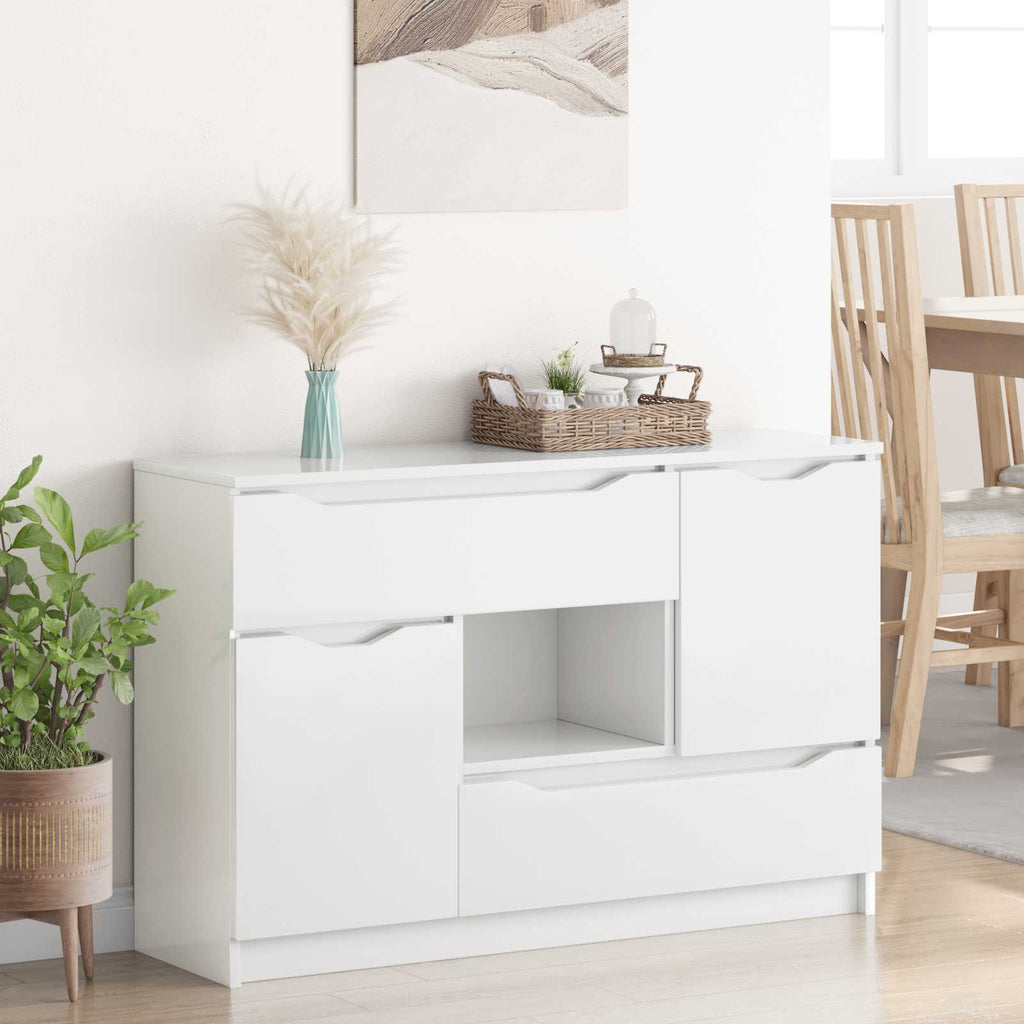 vidaXL Bufet Wysoki połysk biały 100 x 30 x 65,6 Drewno inżynieryjne