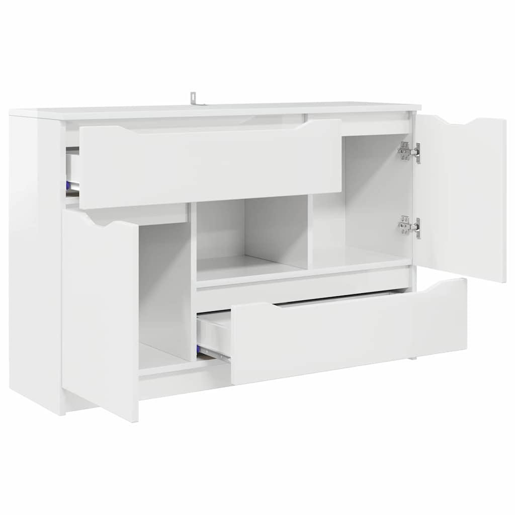 vidaXL Bufet z szufladą Wysoki połysk biały 100 x 30 x 65,6