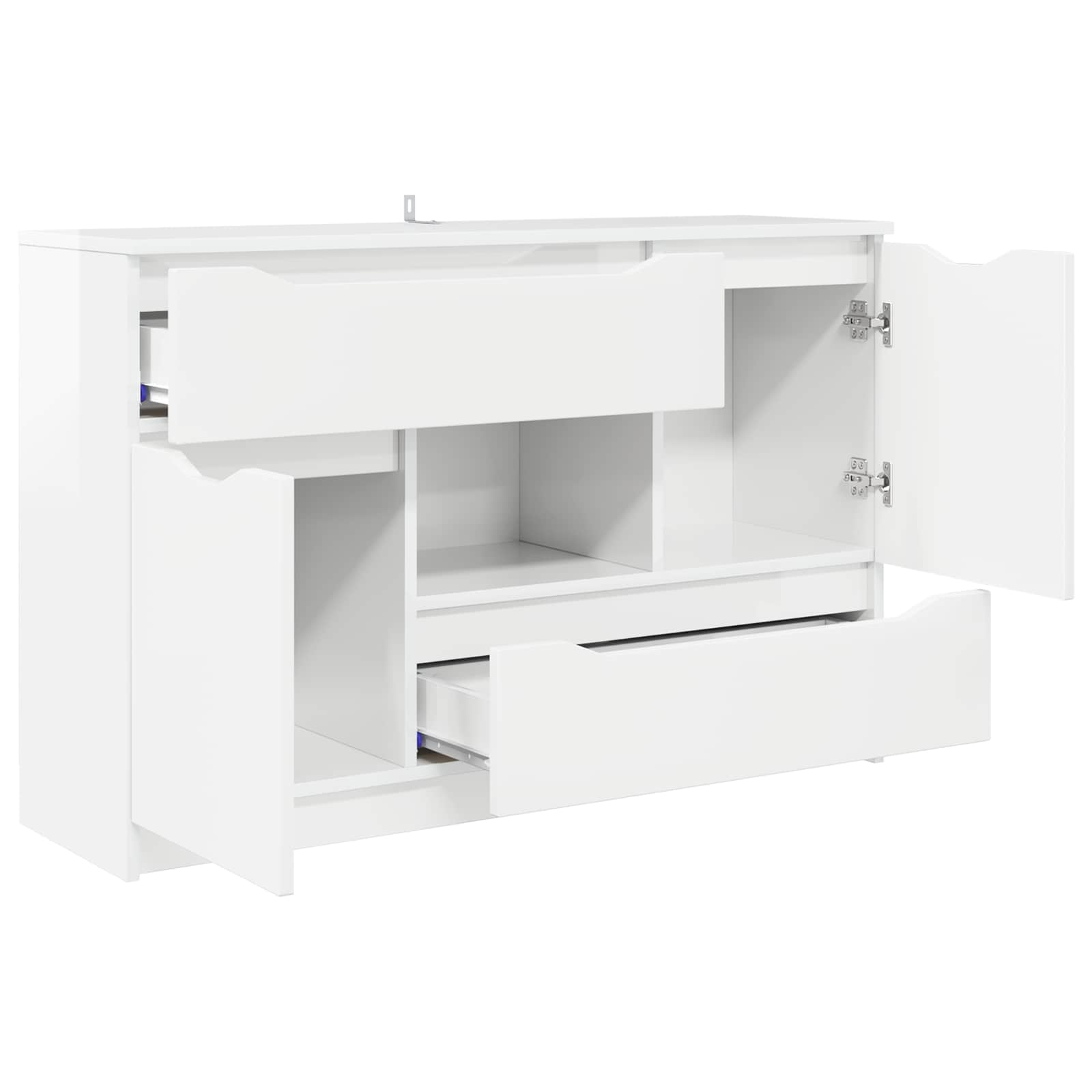 vidaXL Bufet Wysoki połysk biały 100 x 30 x 65,6 Drewno inżynieryjne