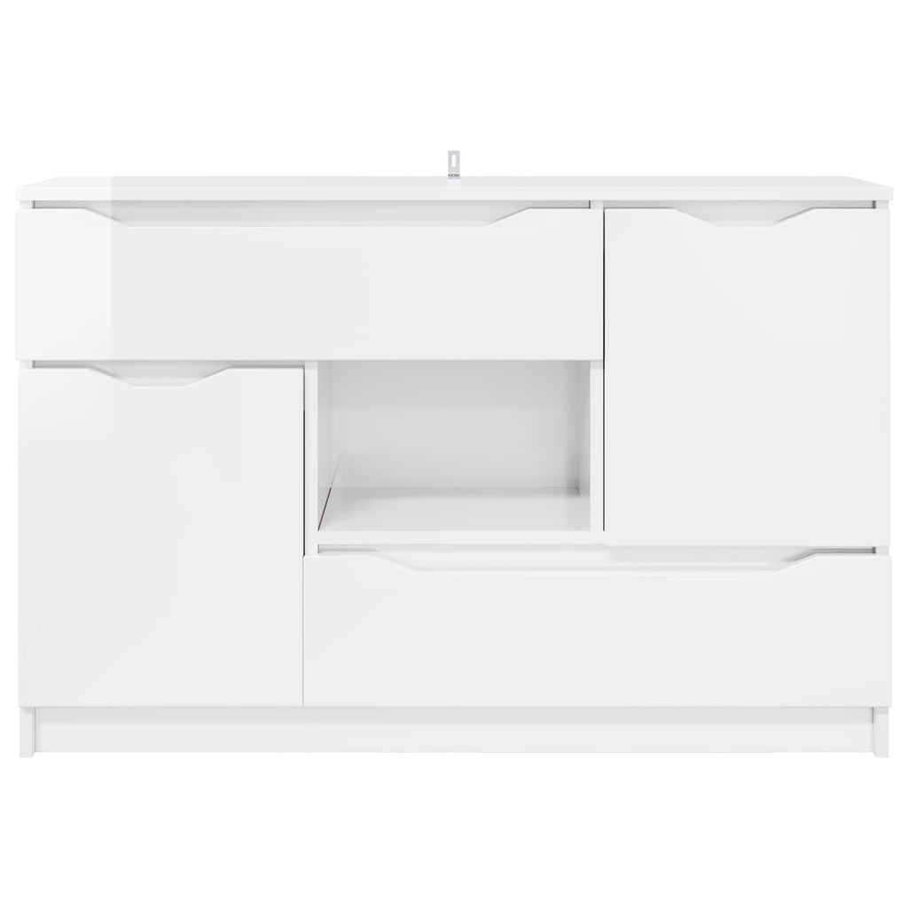 vidaXL Bufet Wysoki połysk biały 100 x 30 x 65,6 Drewno inżynieryjne