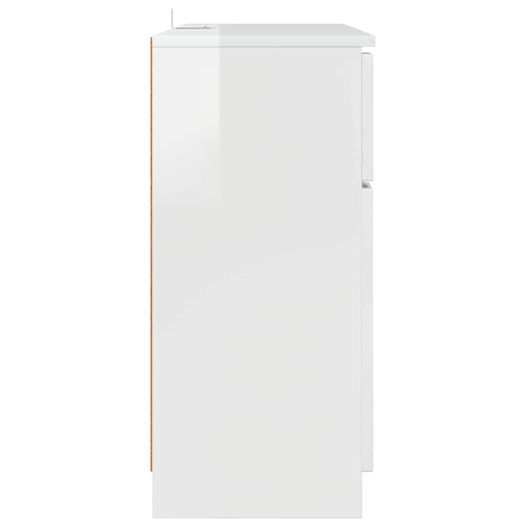 vidaXL Bufet z szufladą Wysoki połysk biały 100 x 30 x 65,6