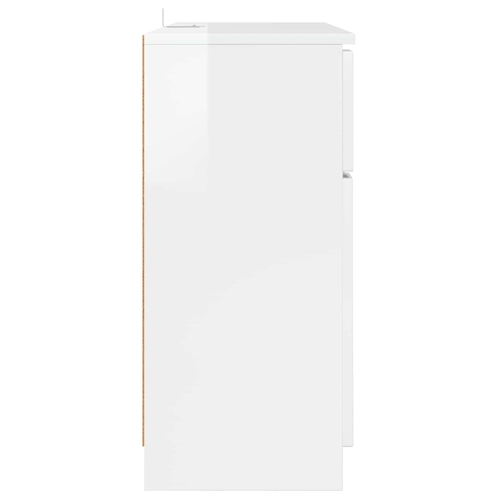 vidaXL Bufet Wysoki połysk biały 100 x 30 x 65,6 Drewno inżynieryjne
