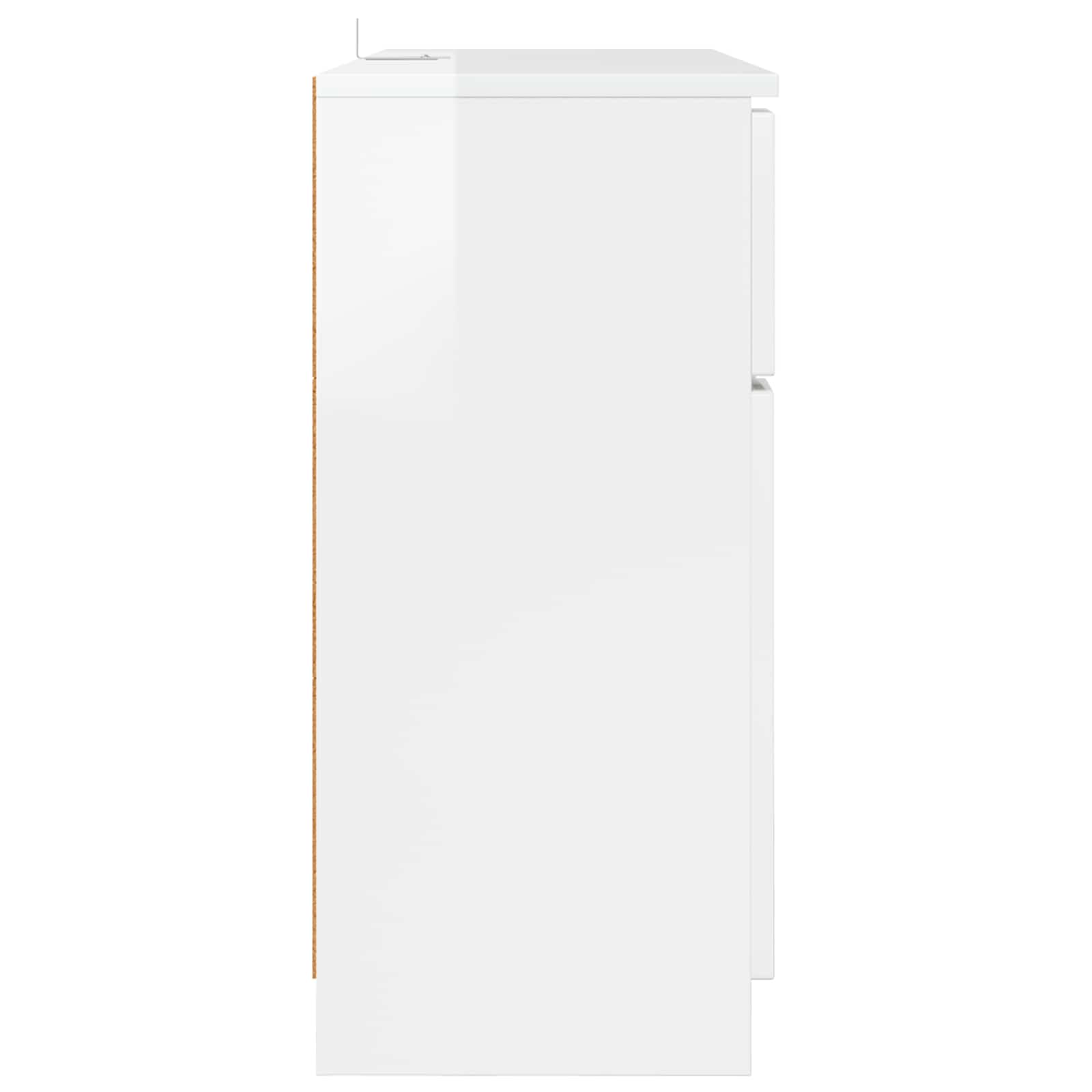 vidaXL Bufet Wysoki połysk biały 100 x 30 x 65,6 Drewno inżynieryjne
