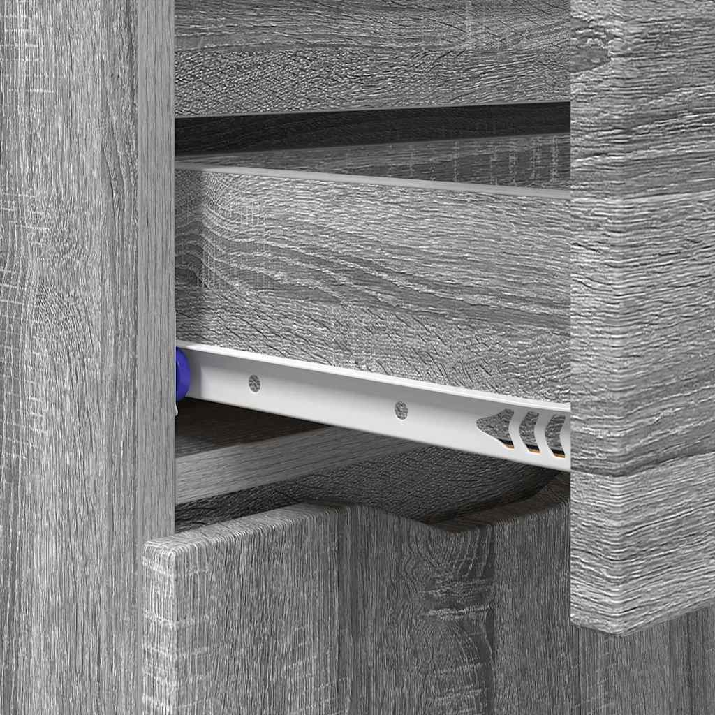 vidaXL Bufet Szary Sonoma 100 x 30 x 65,6 Materiał drewnopochodny