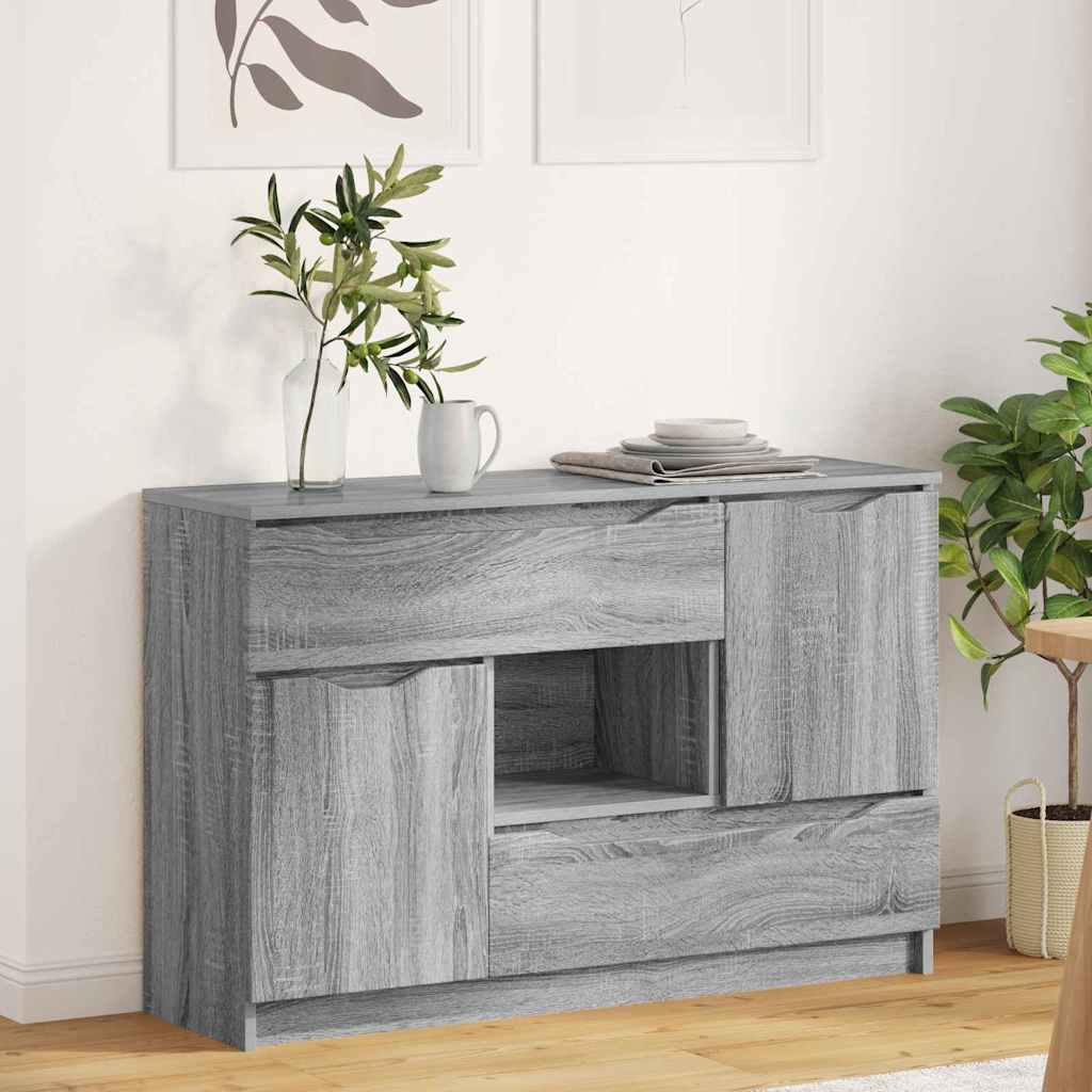 vidaXL Bufet Szary Sonoma 100 x 30 x 65,6 Materiał drewnopochodny
