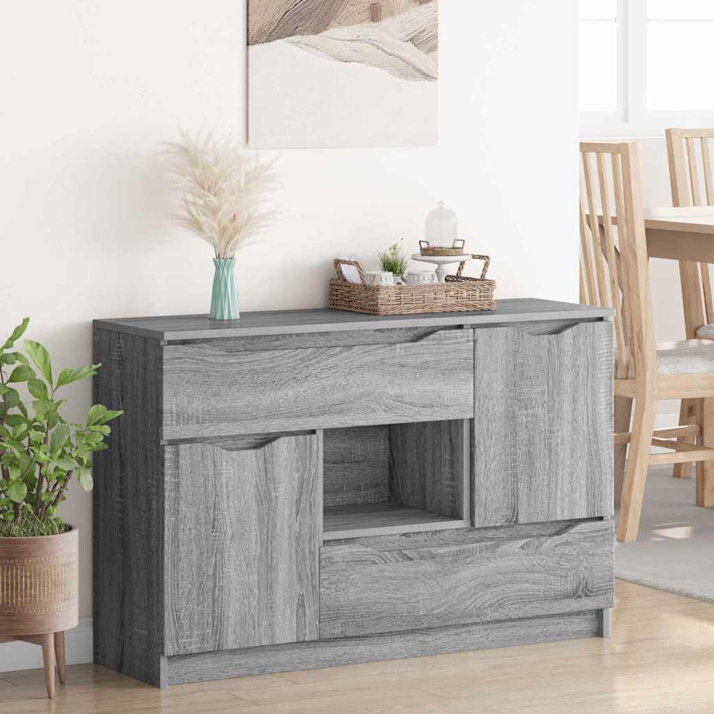 vidaXL Bufet Szary Sonoma 100 x 30 x 65,6 Materiał drewnopochodny