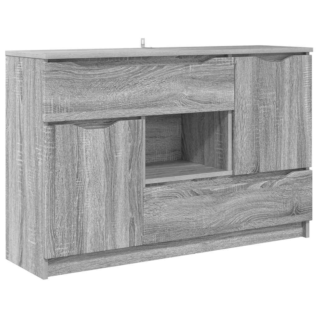 vidaXL Bufet Szary Sonoma 100 x 30 x 65,6 Materiał drewnopochodny