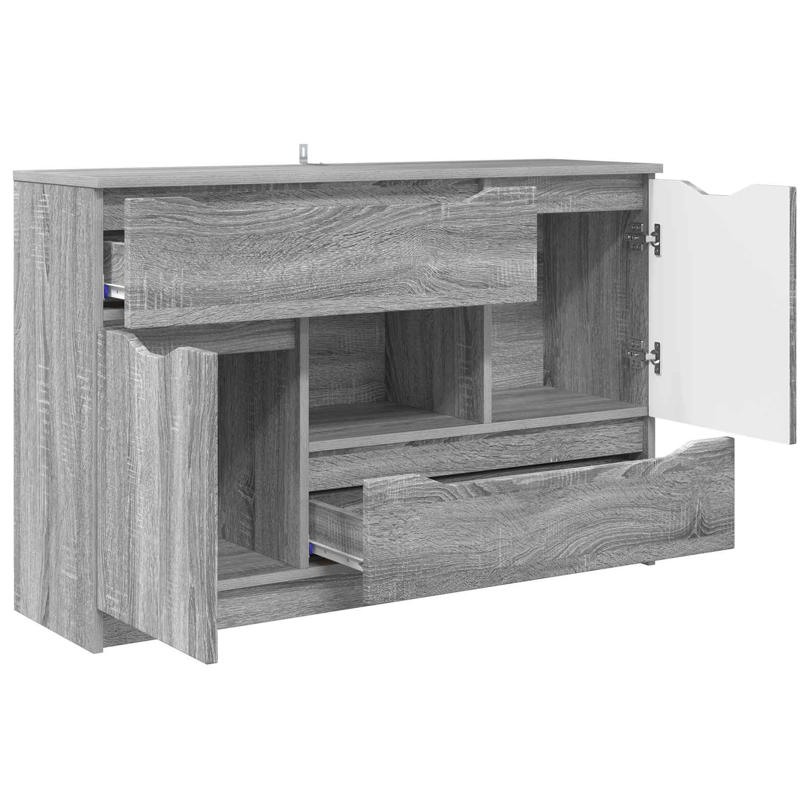 vidaXL Bufet Szary Sonoma 100 x 30 x 65,6 Drewno inżynieryjne