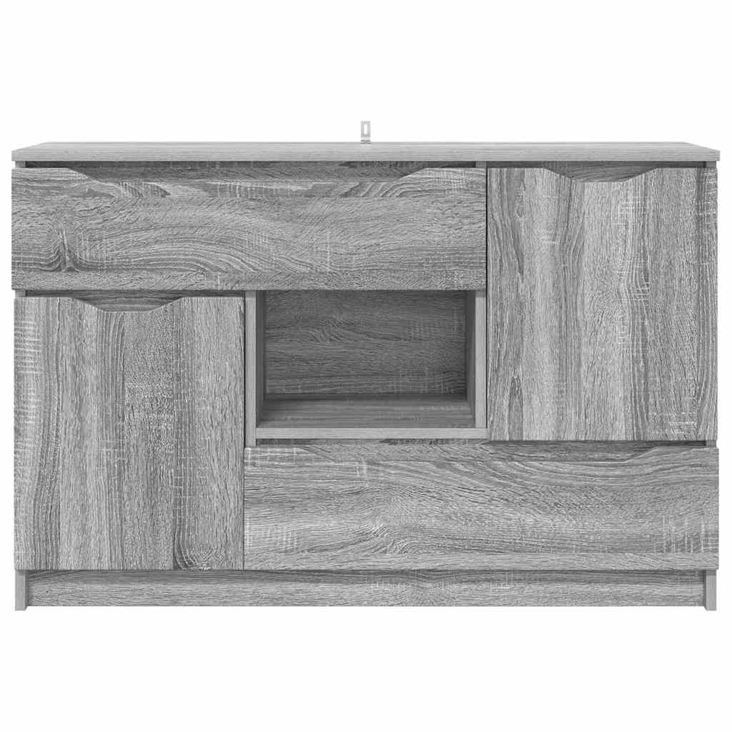 vidaXL Bufet Szary Sonoma 100 x 30 x 65,6 Materiał drewnopochodny