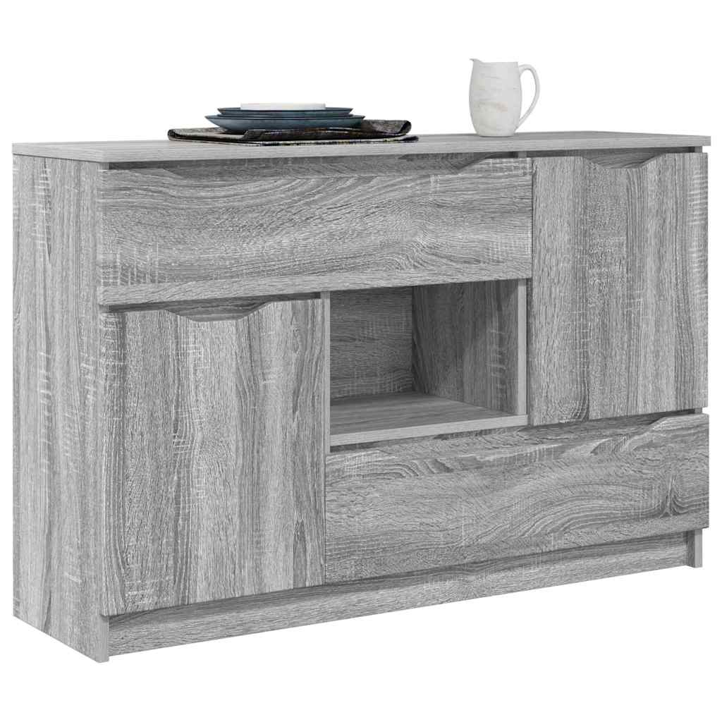 vidaXL Bufet Szary Sonoma 100 x 30 x 65,6 Materiał drewnopochodny