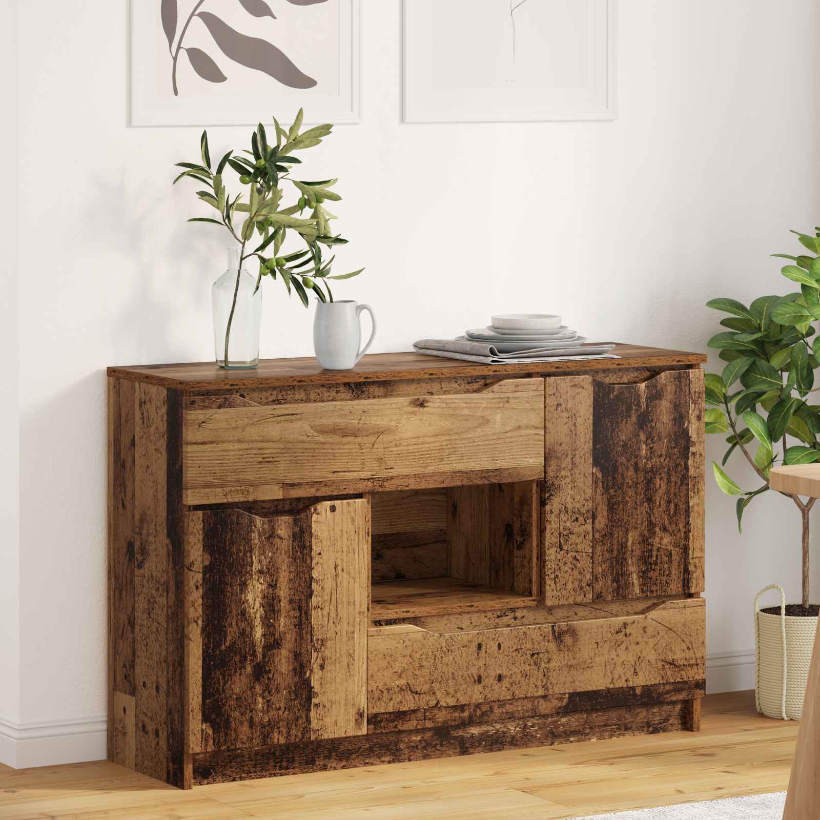 vidaXL Bufet Stare drewno 100 x 30 x 65,6 Drewno inżynieryjne