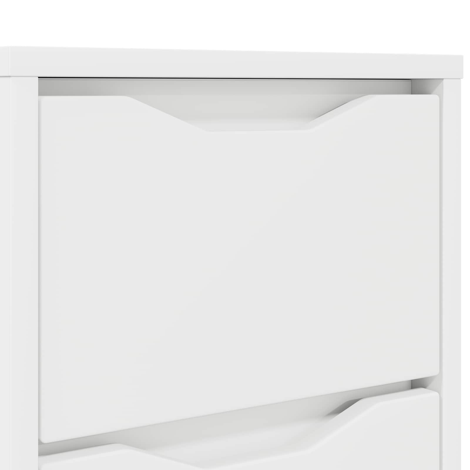 vidaXL Stolik nocny Biały 30,5 x 30 x 43 cm Drewno inżynieryjne