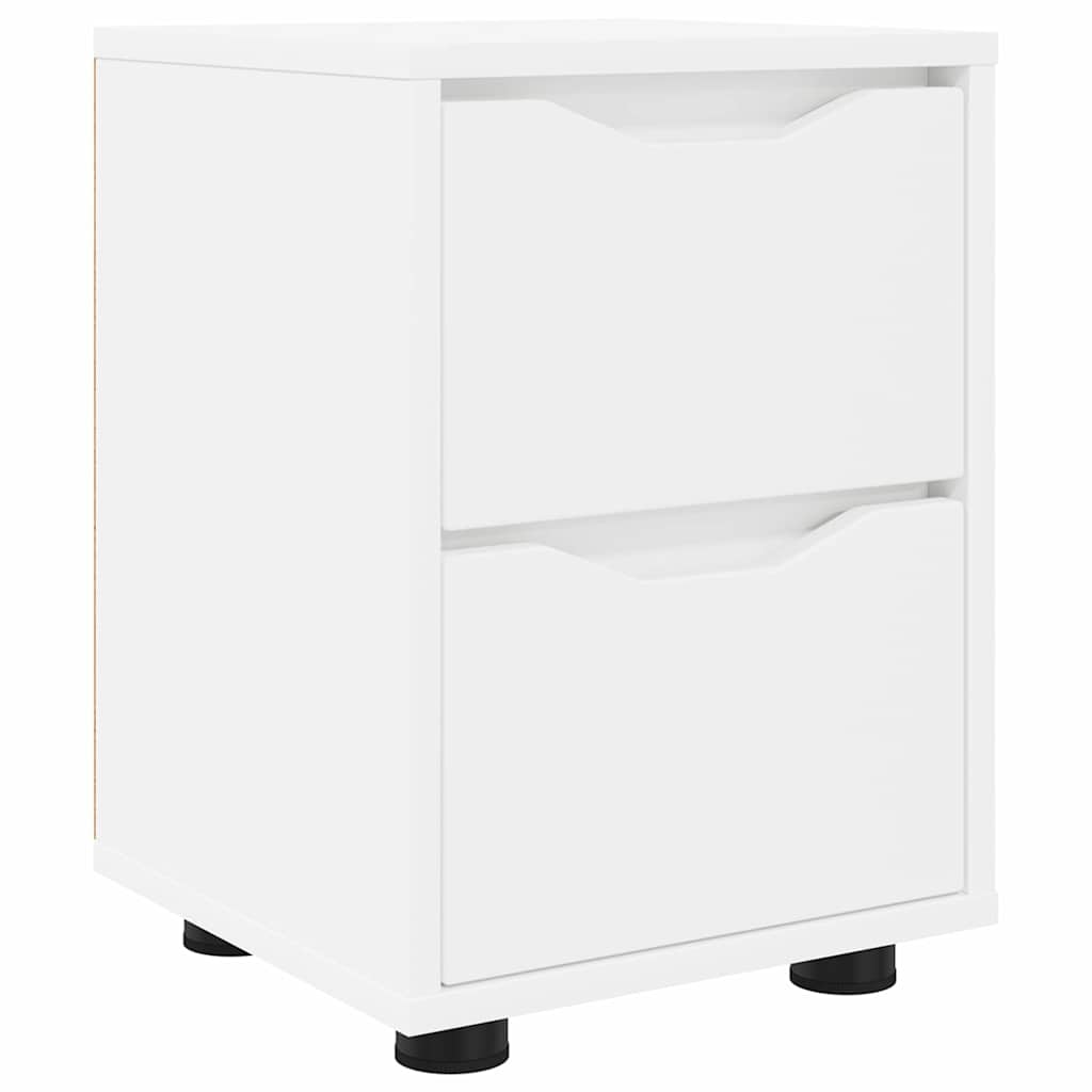 vidaXL Stolik nocny Biały 30,5 x 30 x 43 cm Materiał drewnopochodny