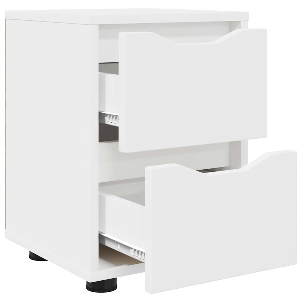 vidaXL Stolik nocny Biały 30,5 x 30 x 43 cm Materiał drewnopochodny